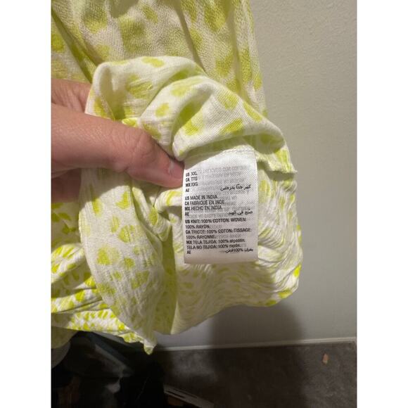 Style & Co women’s Lime and White leopard print shirt size XXL NWT - Picture 8 of 9